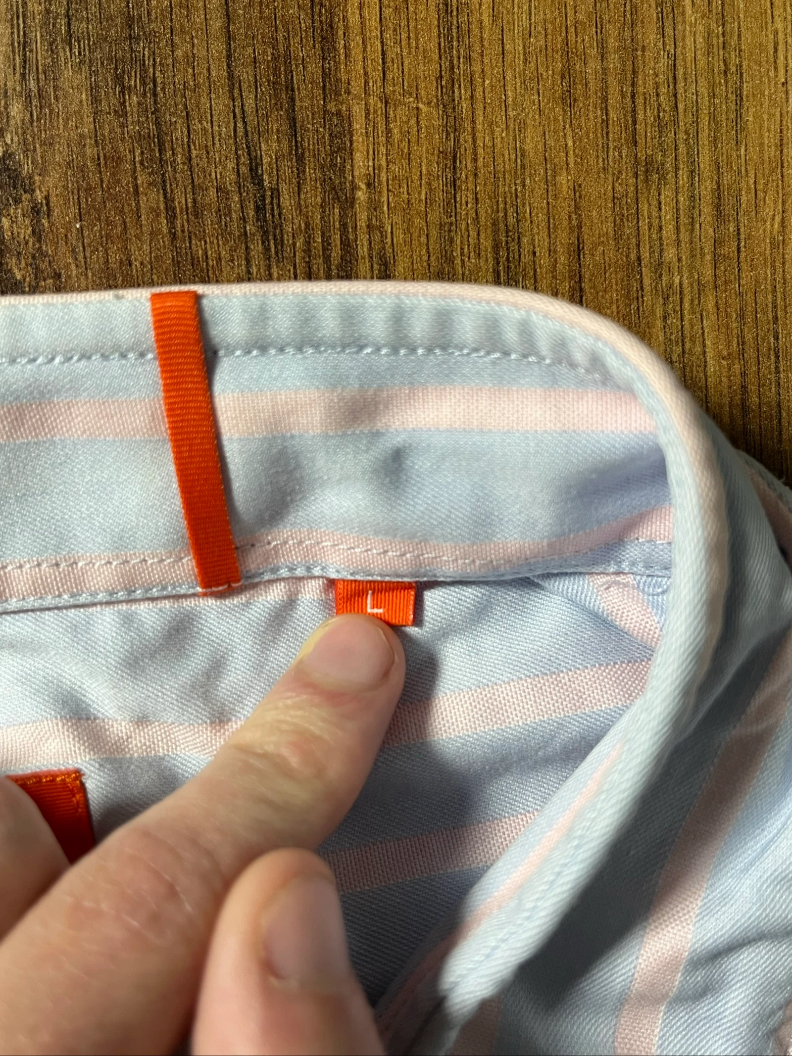 Camisa de algodão fino com corte slim mangas longas - Hugo Boss - tamanho L - bom estado – photo 3